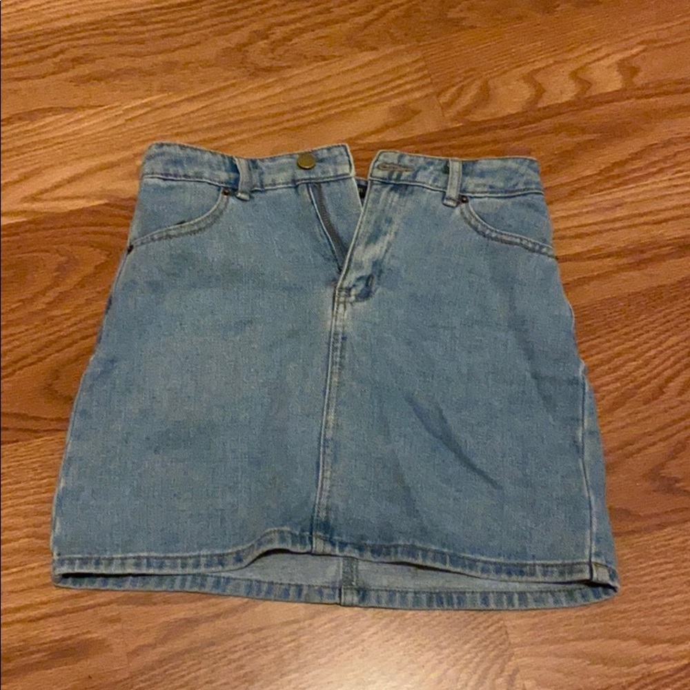 Denim pencil skirt